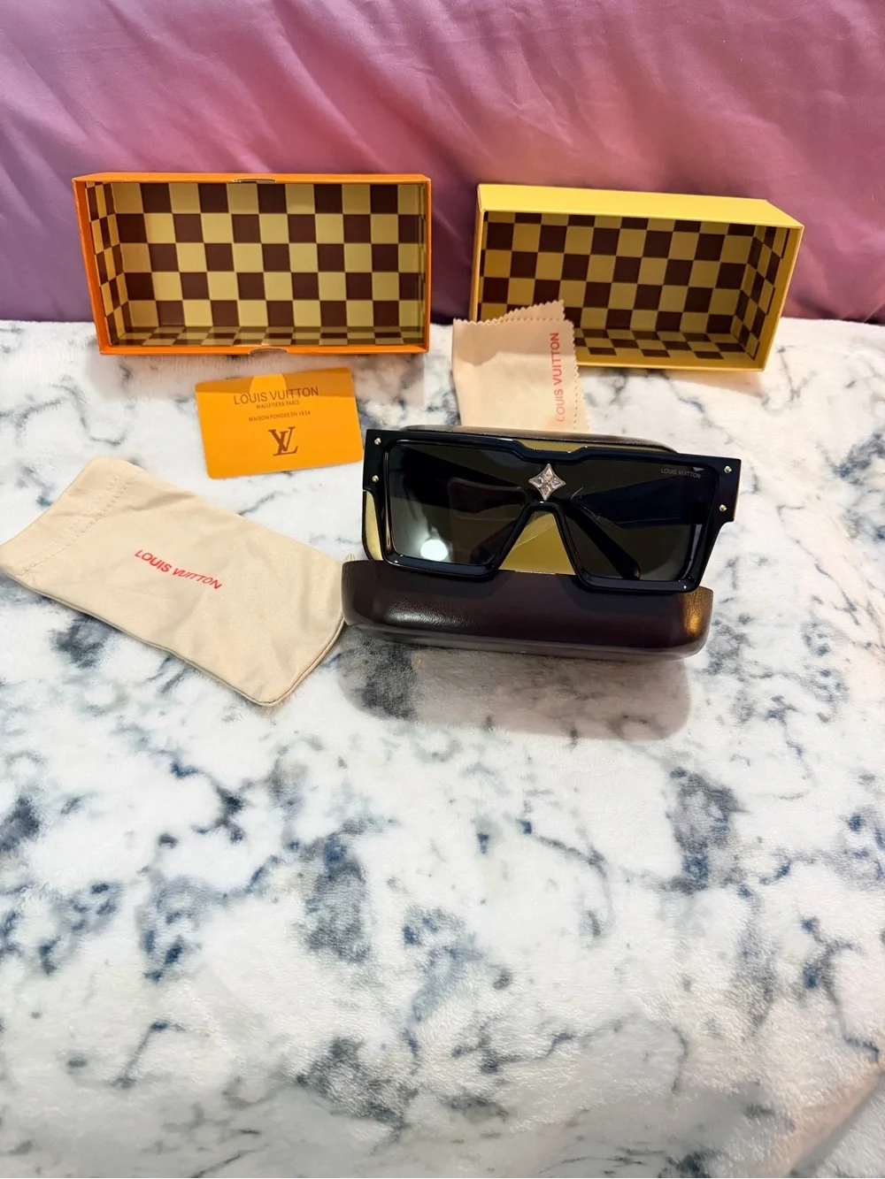 Louis Vuitton Black Oversized Square Sunglasses